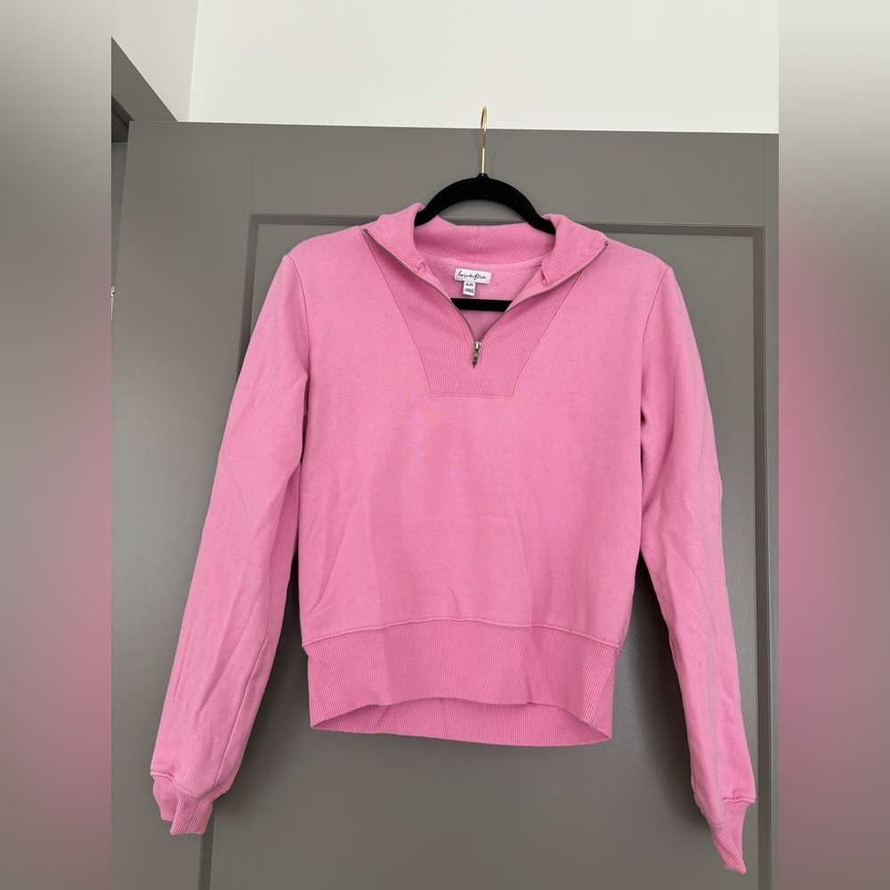 Pink Quarter-Zip Top